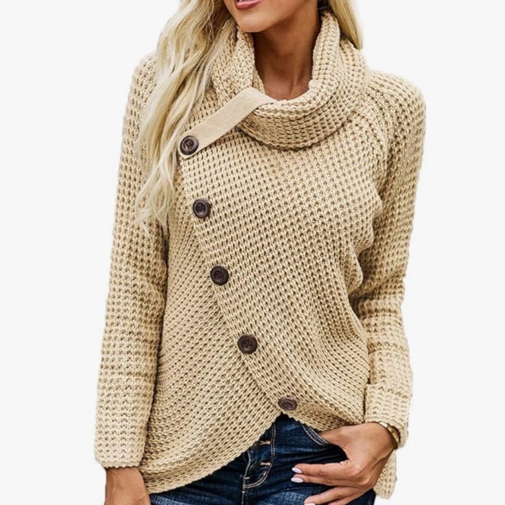 Long‎ Sleeve Asymmetrical Sweater